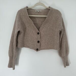 Reformation Tan Cardigan Sweater